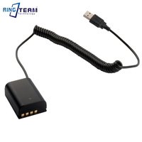 Acoplador de batería USB a BLX-1, acoplador BLX1 de CC para Olympus OM-1 OM1, Cable de alimentación en espiral para cámara sin espejo