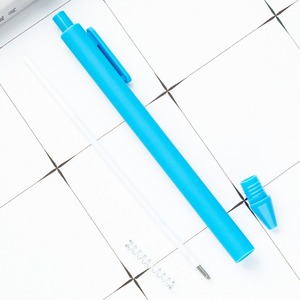 Haute valeur Macaron couleur Gel stylo presse en plastique étudiant papeterie avec Logo personnalisé encre bleue en gros - Product Image 5