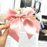 Koreanische Bonbon farbe Bogen Knoten Clips für Frauen große klare Acryl Kunststoff Haar Krallen Zubehör