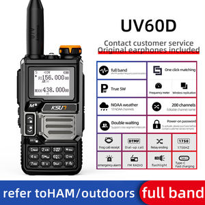 Intercomunicador Inalámbrico KSUN UV60D, <span class=keywords><strong>Walkie</strong></span>-<span class=keywords><strong>Talkie</strong></span> de Largo Alcance, Radio Portátil de Banda Aérea HAM, VHF UHF de Doble Banda, FCC GMRS - Product Image 4