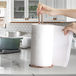 Support de papier toilette et essuie-tout doré, nouveau style, personnalisé pour la vente en gros, pour rouleaux de cuisine et de toilette - Product Image 4