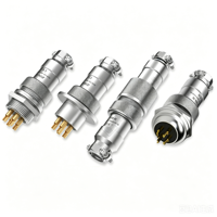 Connecteur de communication étanche IP68, série GX, mâle/femelle, pour câblage électrique, de 2 à 32 cœurs, en cuivre, avec fiche aviation