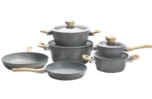 Juego de Ollas de Cocina de 10 Piezas, Más Vendido, de Granito Antiadherente, Aleación de Aluminio, para Cocina de Inducción y Estufas de Gas - Product Image 2