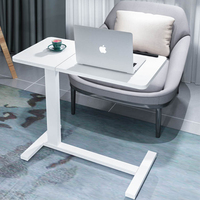 Mesa Ajustable en Altura para Uso Hospitalario y Doméstico, Carro de Escritorio Móvil Neumático para Computadora Portátil, Mesa para Cama con Ruedas