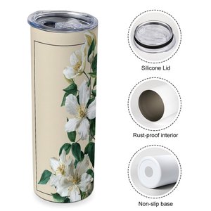 Gobelet isotherme personnalisé en acier inoxydable de 20 oz avec motif floral pour utilisation en voiture - Product Image 3