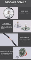 Lumière de pastèque en verre avec ampoule halogène pas d'ampoule à led de haute qualité et vous pouvez choisir la couleur rouge ambre et blanche