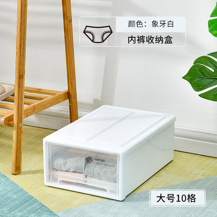 White [10-compartment underwear box]