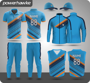Prohawke Cricket Uniforme Conjunto completo Cuello Jersey y pantalones con logotipo de nombre de equipo personalizado y uniforme de ropa deportiva de tamaño - Product Image 4