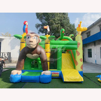 Nouveau Château Gonflable Jungle Amusant en PVC, Parc de Trampoline pour Enfants avec Souffleur et Kits de Réparation Mixte