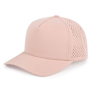 Casquette de baseball personnalisée en gros, 5 panneaux, logo personnalisé, imperméable, perforations découpées au laser, casquette de sport - Product Image 3