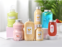Bouteilles et Bocaux de Jus en Plastique Transparent Vides de 100ml 150ml 200ml 250ml 300ml 350ml 400ml 500ml