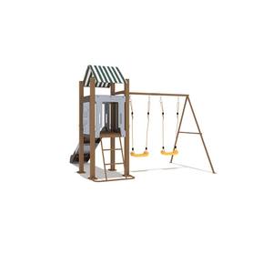 Balançoire en plastique en gros commerciale ensemble de jeu pour enfants en plein air bébé balançoires de jardin jouet aire de jeux pour tout-petits équipement de plein air - Product Image 2