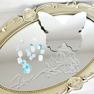 Honey And Sweetness Cake Decoration Butterfly <b>Mirror</b> Acrylic Cake Topper Birthday Valentine's Day Qixi Festival Ins Style - Product Image 3