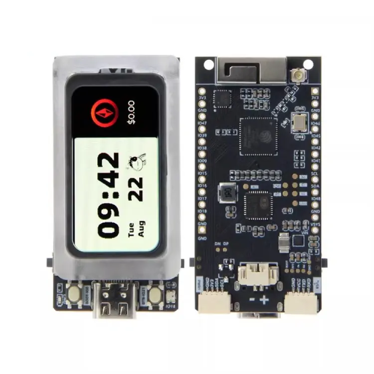 LILYGO T-Display AMOLED Lite ESP32-S3 scheda di sviluppo da 1.47 pollici AMOLED con testata pin e cavo di alimentazione nuovo di zecca