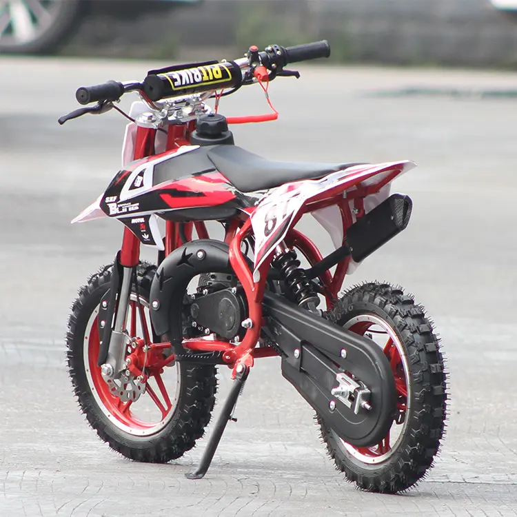 Nouveau modèle de frein à double disque 2 temps moteur refroidi par air 49cc mini motocross à vendre