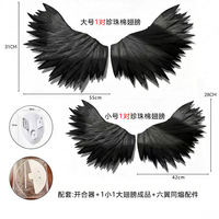 Ailes d'ange d'Halloween modernes en plastique, décorations pour fêtes, fournitures pour bouquets, arrangements floraux de mariage, ailes mobiles, vente directe d'usine