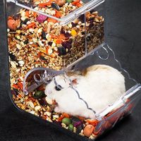 Mangeoire pour hamster, bol en acrylique, alimentation automatique, boîte à nourriture pour lapin, grande capacité, nourriture pour ours doré, fournitures pour hamster