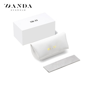 Roupai - Estuche para Gafas de Sol, de Cuero Blanco, Rectangular, Extraíble, con Bolsa de Almacenamiento y Paño de Limpieza, Primavera 2023 - Product Image 2