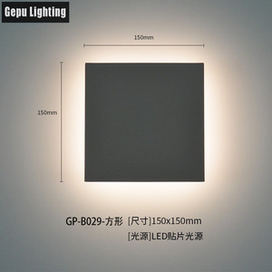 Lámpara de Pared LED Moderna de 12W, Redonda, Impermeable, para Interiores y Exteriores, Montaje en Superficie, para Escaleras, Balcones y Terrazas - Product Image 3
