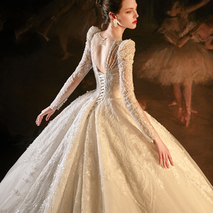 Jancember LSMX023 Elegant Ladies V-neck Women's Party Ball Gown <b>Wedding</b> <b>Dresses</b> - Product Image 6