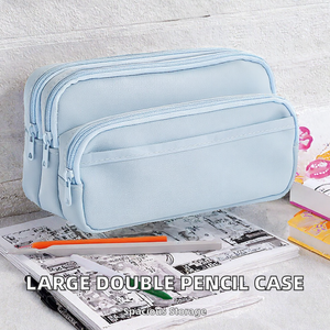 Estuche para Lápices y Bolígrafos Sedex Personalizado, Profesional, de Gran Capacidad, Doble Capa, con Cierre de Cremallera, Bolsa de Oficina, Útiles Escolares para Niños - Product Image 2