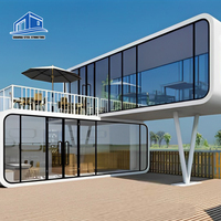 Maison-capsule de luxe avec cuisine, conteneur extensible, design moderne, origine Shandong, type entrepôt Apple