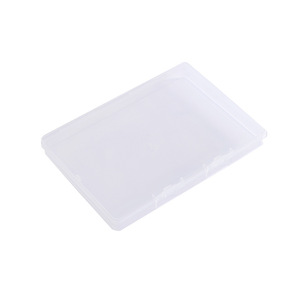 Plastic Storage <b>Box</b> Rectangle 18.3x13.5x1.7cm Transparent Covered Desktop Organizer B02 - Product Image 5