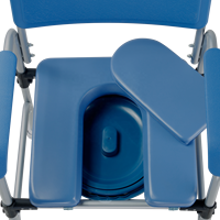 Chaise d'aisance pliante réglable de soins de santé pratique et légère pour les personnes âgées handicapées