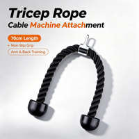 Accessoire de machine à câble pour triceps, corde de traction robuste pour entraînement des biceps et des triceps, système de poulie de fitness