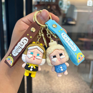 QYS Tears 3D Charms Cartoon Plastic Waterproof Durable Cute Doll Children's Coin <b>Holder</b> Keychain Colorful - Product Image 5