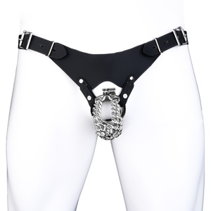 Cinturón de Castidad Metálico Estilo Cadena Gruesa FRRK, Jaula para Pene con Anillo de Bloqueo Uretral Invisible, Juegos para Adultos, Sex Shop 18 - Product Image 2