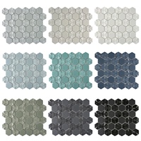 Mosaicos de Vidrio Hexagonales Reciclados en 3D, Estilo Moderno, Color Personalizado, Acabado Mate o Brillante, para Revestimiento de Cocina