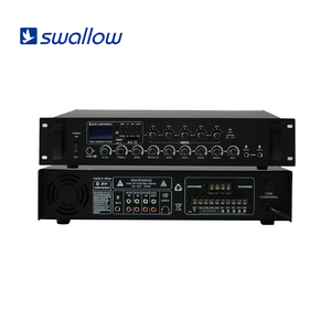 <span class=keywords><strong>5</strong></span> khu PA Mixer khuếch đại với mic ưu tiên USB ghi âm Bluetooth còi báo động đa đầu vào 100V thương mại khuếch đại - Product Image 1