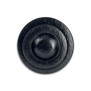 Niza catering plana cena sombrero forma <span class=keywords><strong>platos</strong></span> negro restaurante melamina cargador barato placas - Product Image 3