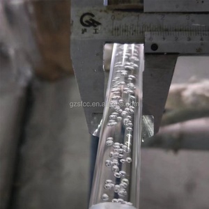 Barre de lumière LED à diamètres variés en acrylique transparent coloré avec bulles - Product Image 4