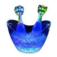Seau à glace en plastique pour vin, bière, champagne – Essentiel pour les fêtes, bac à boissons, accessoires d'accueil – Seau à glace en acrylique en forme de bateau