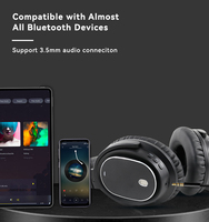 Casque sans fil Qualcomm AptX à faible latence Bluetooth 5.2 avec réduction active du bruit (ANC) à 96 % pour TV et avion