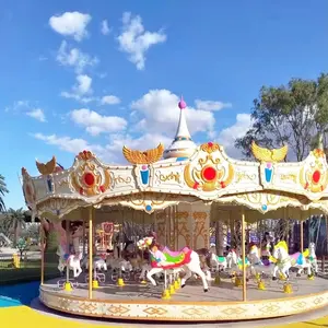 Amusement Park Carousel Amusement Park Equipment Fiberglass Fairground Carousel Ride For Kids For Sale