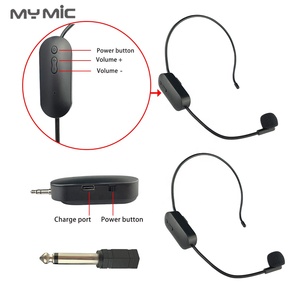 Fone de ouvido portátil com microfone sem fio, microfone duplo profissional para câmera e laptop, compatível com 2.4G, com microfone e condensador, My <span class=keywords><strong>MIC</strong></span> SI02 - Product Image 2