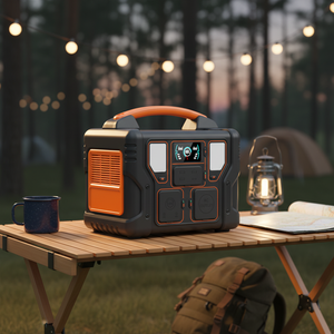 Batterie de secours mobile MIQ, générateur solaire portable pour le camping, la maison et l'extérieur, station d'alimentation au lithium 500w avec éclairage - Product Image 1