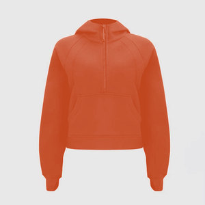 Sudadera con Capucha <span class=keywords><strong>de</strong></span> Forro <span class=keywords><strong>Polar</strong></span> <span class=keywords><strong>para</strong></span> <span class=keywords><strong>Mujer</strong></span>, con Media Cremallera y Logotipo Frontal, Informal, <span class=keywords><strong>para</strong></span> Yoga, Otoño e Invierno, Cortavientos y Cálida - Product Image 3