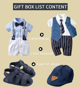 Ensemble <span class=keywords><strong>cadeau</strong></span> de luxe pour bébé en gros, body, chapeau, chaussures, couverture, valise pour enfants, tenue de Noël pour nouveau-né - Product Image 3