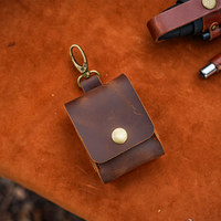 Support portable pour 2 pots de 30 ml en verre et cuir, style ferme, pour épices et poudres, idéal pour le camping et la cuisine en extérieur