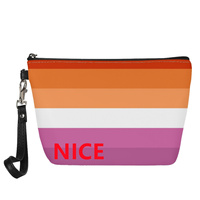 Pochette de maquillage personnalisée en PU (motif arc-en-ciel) pour le voyage, le rangement sur coiffeuse et la vente en gros – Thème lesbien et gay