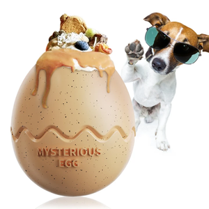 XIAOGO. Jouet pour chien en forme d'œuf de <span class=keywords><strong>dinosaure</strong></span>, distributeur de nourriture lente, en plastique écologique, étanche, avec son de poulet, pour animaux de compagnie - Product Image 1