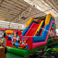 Château gonflable commercial extérieur de 20 pieds de haut sur le thème de Mickey, avec toboggan, pour enfants et adultes, idéal pour la location de fêtes