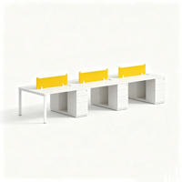 Bureau de travail modulaire en bois moderne pour 2 à 8 personnes, mobilier de bureau avec dimensions personnalisées et usage commercial