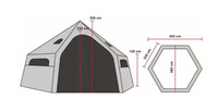 Tente yourte gonflable facile à installer, respirante, légère et stable pour le camping en plein air