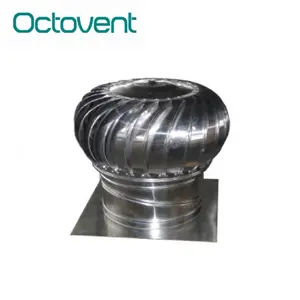 Octovent tutup cerobong asap Stainless Steel, anti hujan, Ventilator atap