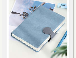 In Stock Magnetic Buckle Simple A5 Leather Hardcover Notebook High Quality <b>Planner</b> Journal Notebook for School - Product Image 2